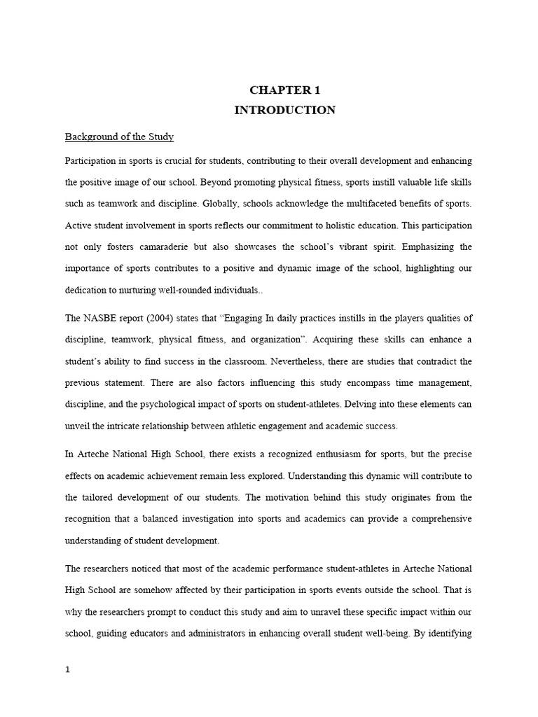 The Impact of Sports Participation To The Academic Performance of The ...
