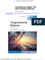 Dwnload Full Organizational Behavior Global 17th Edition Robbins Solutions Manual PDF