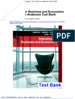 Dwnload Full Statistics For Business and Economics 12th Edition Anderson Test Bank PDF