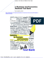 Dwnload Full Statistics For Business and Economics 8th Edition Newbold Test Bank PDF