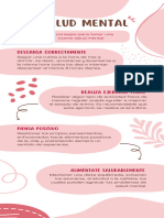 Infografía Salud Mental Orgánico Creativo Rosado y Blanco