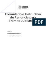 Formulario e Instructivo de Renuncia para Tramite Jubilatorio