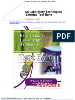 Dwnload Full Basic Clinical Laboratory Techniques 6th Edition Estridge Test Bank PDF