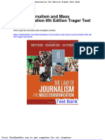 Dwnload Full Law of Journalism and Mass Communication 6th Edition Trager Test Bank PDF