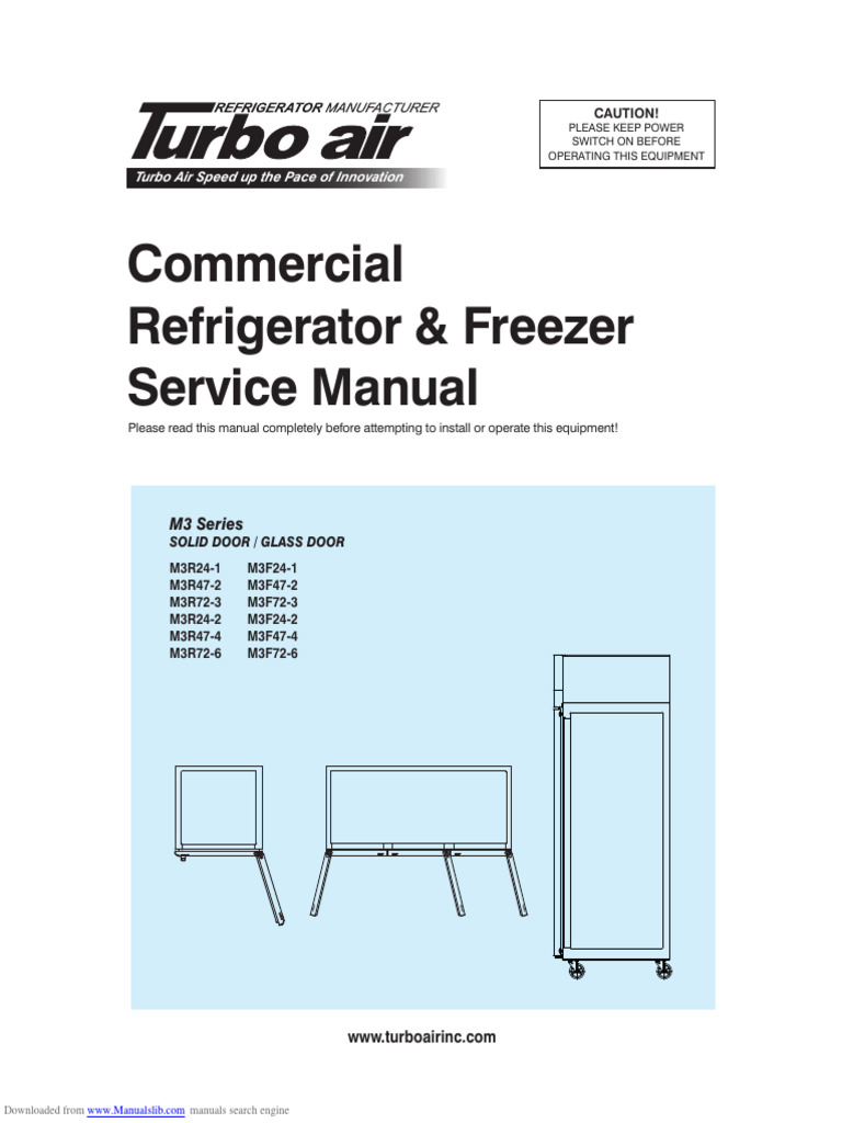 Turbo Air M3 Refrigerator Manual | PDF | Refrigerator | Home Appliance