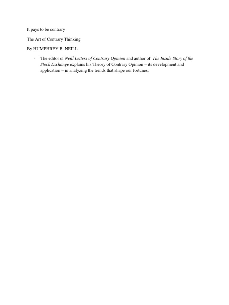 Case study contrary picture