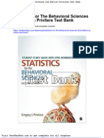 Dwnload Full Statistics For The Behavioral Sciences 2nd Edition Privitera Test Bank PDF