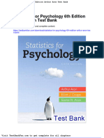 Dwnload Full Statistics For Psychology 6th Edition Arthur Aron Test Bank PDF