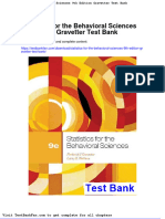 Dwnload Full Statistics For The Behavioral Sciences 9th Edition Gravetter Test Bank PDF