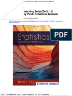 Dwnload Full Statistics Learning From Data 1st Edition Roxy Peck Solutions Manual PDF