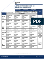 Esquema de Fechas para La Entrega de Actividades de Evaluación 2024-1