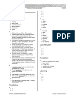 Sol Gold Int Progress Test Unit 9A Answer Key