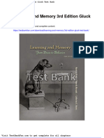 Dwnload Full Learning and Memory 3rd Edition Gluck Test Bank PDF