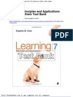 Dwnload Full Learning Principles and Applications 7th Edition Klein Test Bank PDF