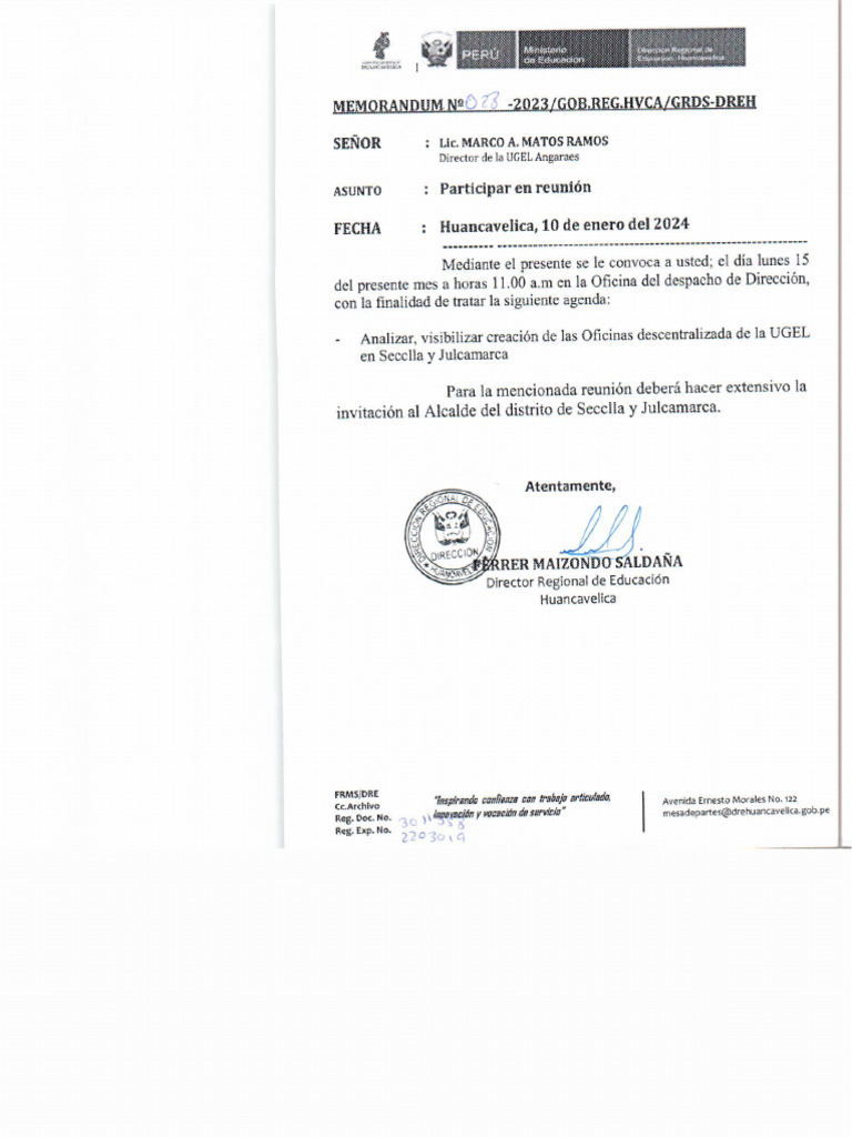 Memorándum No 028 | PDF