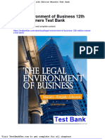 Dwnload Full Legal Environment of Business 12th Edition Meiners Test Bank PDF