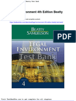 Dwnload Full Legal Environment 4th Edition Beatty Test Bank PDF