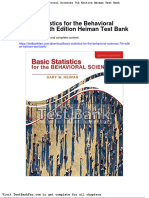 Dwnload Full Basic Statistics For The Behavioral Sciences 7th Edition Heiman Test Bank PDF