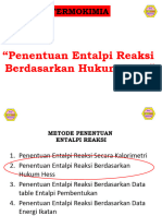 TERMOKIMIA-PENENTUAN ENTALPI REAKSI - Hukum Hess