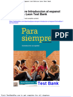 Dwnload Full para Siempre Introduccion Al Espanol 2nd Edition Leon Test Bank PDF