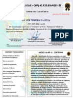 TRATOR ESTEIRA Certificado