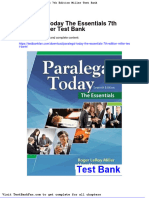 Dwnload Full Paralegal Today The Essentials 7th Edition Miller Test Bank PDF