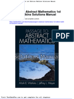 Dwnload Full Passage To Abstract Mathematics 1st Edition Watkins Solutions Manual PDF