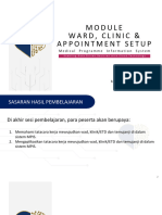 User Manual Ward - Clinic - Appointment Setup 12072023
