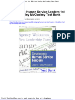Dwnload full Developing Human Service Leaders 1st Edition Harley Mcclaskey Test Bank pdf
