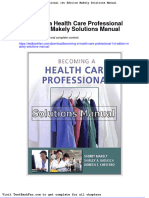 Dwnload Full Becoming A Health Care Professional 1st Edition Makely Solutions Manual PDF