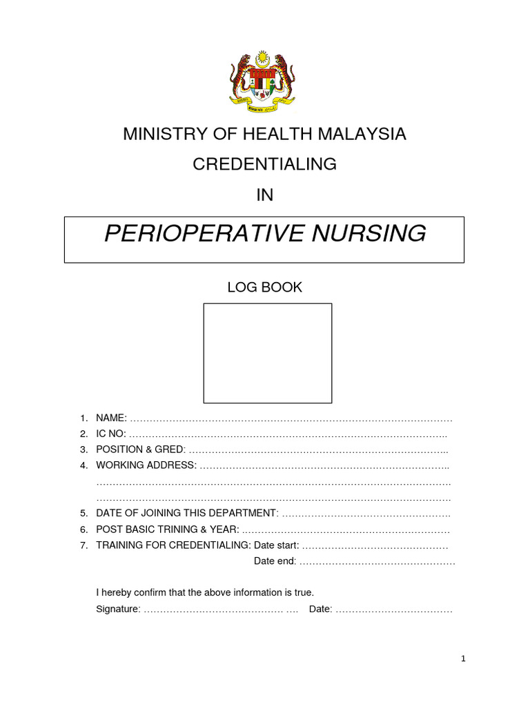 3) Buku Log Clinical Practice Record PERIOPERATIVE CARE | PDF | Surgery ...