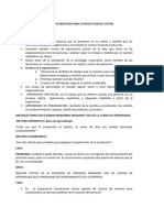 Curva de Aprendizaje Como Estrategia para La Reduccion de Costos