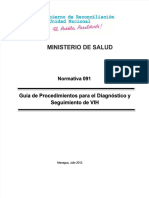 N - 091 Guia de Procedimiento para El Diagnostico y Seguimiento Del VIH, Julio 2012