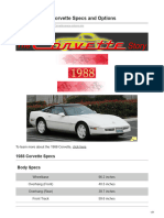 1988 Chevrolet Corvette Specs and Options