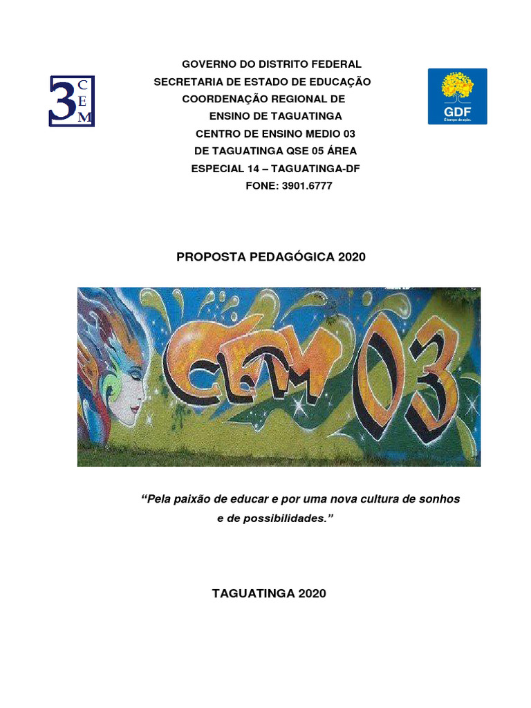 PP Cem 03 Taguatinga | PDF | Pedagogia | Science