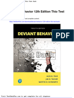 Dwnload Full Deviant Behavior 12th Edition Thio Test Bank PDF