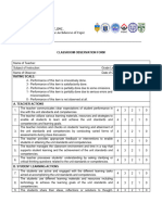 PEAC Classroom Observation Form