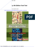 Dwnload Full Biochemistry 4th Edition Voet Test Bank PDF