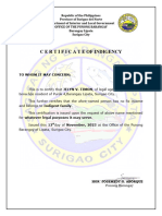 Cert. of Business Clearance
