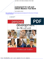 Dwnload Full Personal Development For Life and Work 10th Edition Masters Test Bank PDF