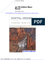 Dwnload full Digital Design 5th Edition Mano Solutions Manual pdf