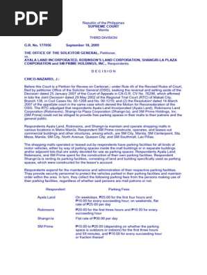 GR No. 177056 Office of the Solicitor General vs. Ayala Land