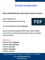 Azure Administrator Associate Course Content