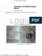 Dwnload Full Logic The Essentials 1st Edition Hurley Solutions Manual PDF