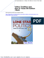 Dwnload Full Lone Star Politics Tradition and Transformation in Texas 5th Edition Collier Test Bank PDF
