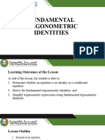 Math 11 - Fundamental Trigonometric Identities