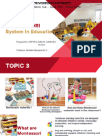 Motessori System in Education Topic 3