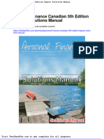 Dwnload full Personal Finance Canadian 5th Edition Kapoor Solutions Manual pdf