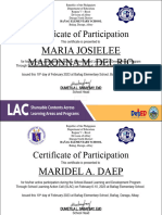 Cert of Participation and Commendation