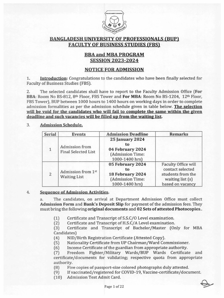 FBS Result 2023 2024 | PDF | Business